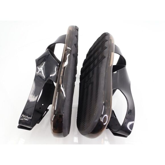 Tory Burch Crisscross Strap Bubble Jelly Sandal Size 8 B Black Slingback Flats - Picture 7 of 9